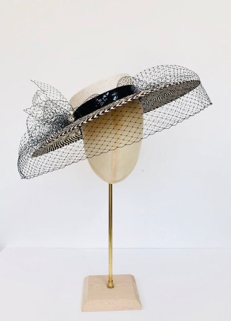 Luxury Couture Hats & Headpieces - Millinery based in Brentwood, Essex. Handmade hats and headpieces for weddings, races, garden parties and more. Occasion | Bridal | Daywear | Bespoke Milliner, Cheltenham races, headwear, hats, royal ascot, wedding hats, wedding guests, mother of the bride, mother of the groom Wode Brim Hat, Pearl Hat, Wedding Hats For Guests, Cheltenham Races, Historical Hats, Large Brim Hat, Occasion Hats, Derby Fascinator, Veil Accessories