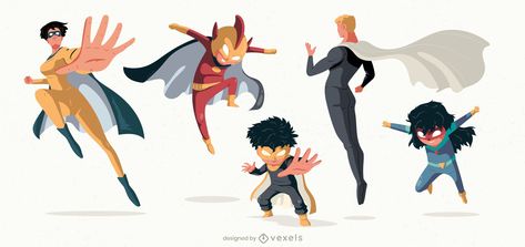 Superhero Character Design, Poses Character, Bee Character, Superhero Poses, Vectors Math, Cartoon Download, Graphic Projects, Mo Design, 99 Design