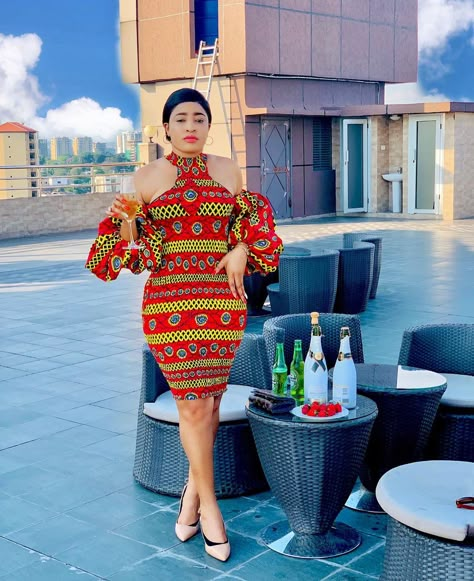 50 Beautiful Simple Ankara Gown Styles For 2021 | ThriveNaija Simple Flare Dress, Simple Ankara Gown Styles, Simple Ankara Gowns, Unique Ankara Styles, Ankara Maxi Dress, Beautiful Ankara Styles, Trendy Ankara Styles, Kimono Wrap Dress, Short African Dresses