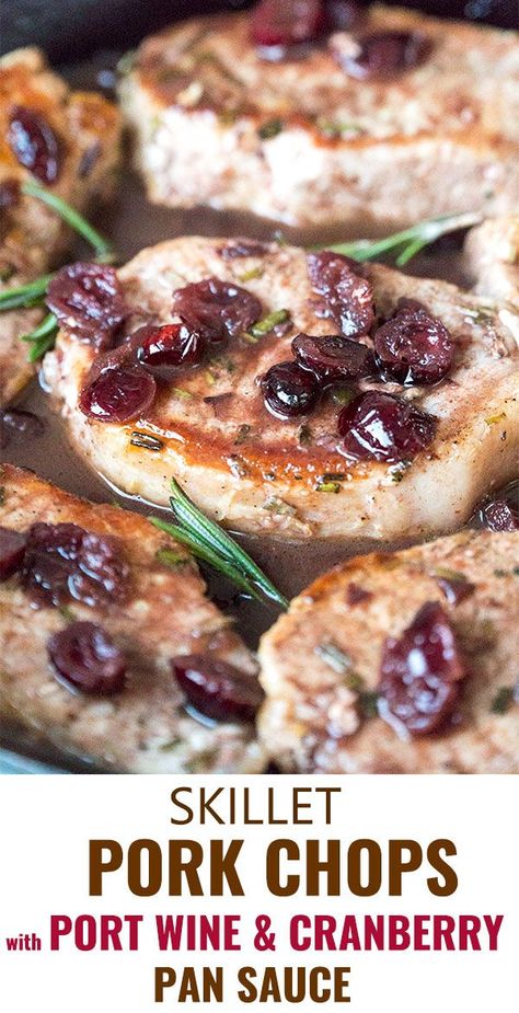 Chicken Terrine, Skillet Pork Chops, Pan Sauce, Lemon Blossoms, Boneless Pork Chops, Perfect Dinner, Port Wine, Dinner Appetizers, Boneless Pork