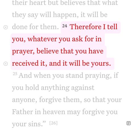 Mark 11:24 Bible Verses, Whatever You Ask For In Prayer Believe, Mark 10:9, Mark 11:24, Mark 10 9, Cross Wallpaper, Niv Bible, Bible Story, Christian Artists