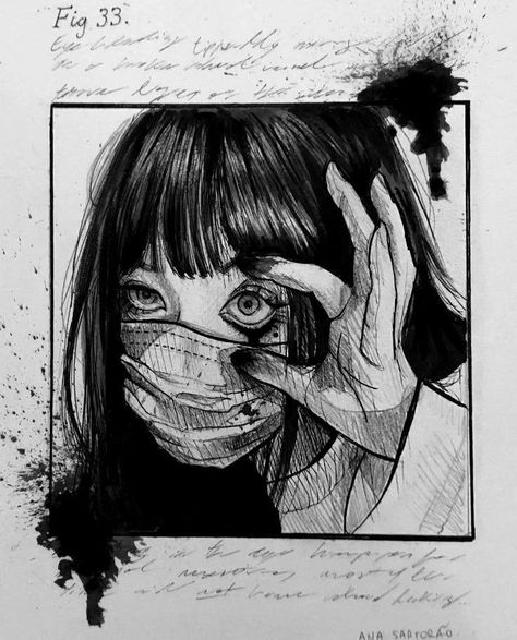 Sleep Deprived Art, Creepy Sketches Darkness, Scary Drawings, Arte Grunge, Japon Illustration, Grunge Art, Dark Art Drawings, Dark Art Illustrations, Arte Inspo