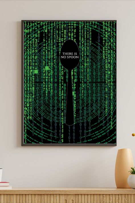 The Matrix, The Matrix Movie, Neo, Matrix Poster Matrix Movie Poster, The Matrix Poster, Matrix Poster, Neo Matrix, There Is No Spoon, Matrix Movie, The Matrix Movie, Spoon Gifts, The Matrix