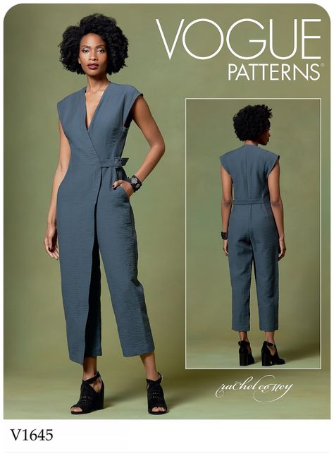 Jumpsuit Patterns, Pola Jumpsuit, Designer Overalls, Jumpsuit Sewing, Diy Fashion No Sew, Jumpsuit Pattern Sewing, Sew Your Own Clothes, Advanced Sewing, Wrap Jumpsuit