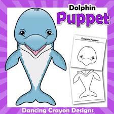 Dolphin Template Teaching Resources | Teachers Pay Teachers Drawing Emotions, Paper Bag Puppet Craft, Dolphin Craft, Puppet Template, Shark Puppet, Bag Puppet, Shark Craft, Free Printable Crafts, Paper Bag Puppets