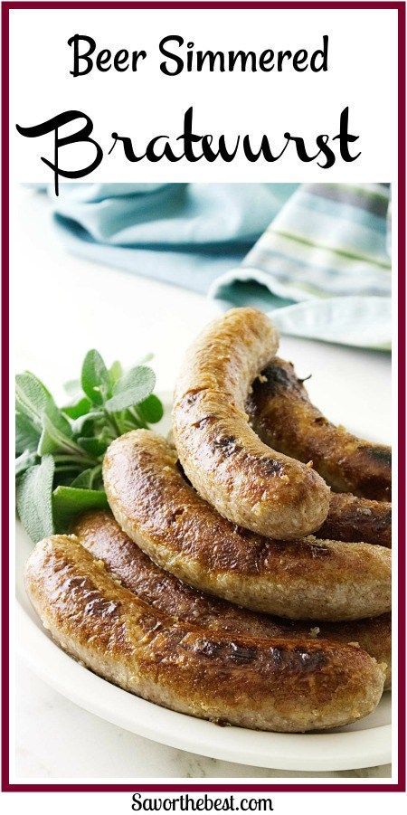 Beer-simmered bratwurst flavored with caraway seed and fresh sage Beer Brats Recipe, Brats Recipe, Beer Brat, Beer Bratwurst, Brats Recipes, Bratwurst Recipes, Beer Brats, Sage Sausage, Fresh Sage