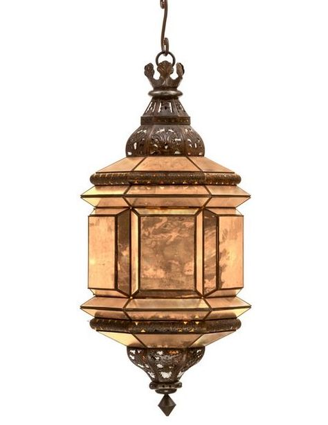 Santangelo Lighting & Design Diamante 3-Light Lantern Pendant | Perigold Antique Mirror Glass, Antique Candles, Small Pendant Lights, Candle Cover, How To Make Lanterns, Foyer Pendant, Hand Forged Iron, Iron Lighting, Lantern Pendant