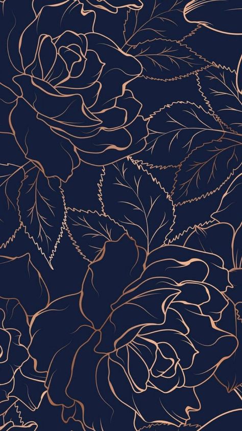 Gold Flower Wallpaper, Blue And Gold Wallpaper, Bathroom Hand Towel, Paper Background Design, Phone Wallpaper Patterns, Iphone Wallpaper Tumblr Aesthetic, Decoration Originale, Flower Background Wallpaper, Graphic Wallpaper