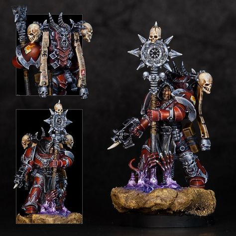 Fossil Painting (@fossil.painting) • Instagram photos and videos Word Bearers 40k Miniatures, Warhammer 40k Word Bearers, Word Bearers 40k, Demon Hands, Eightfold Path, Word Bearers, Painting Portfolio, Chaos Legion, 40k Chaos