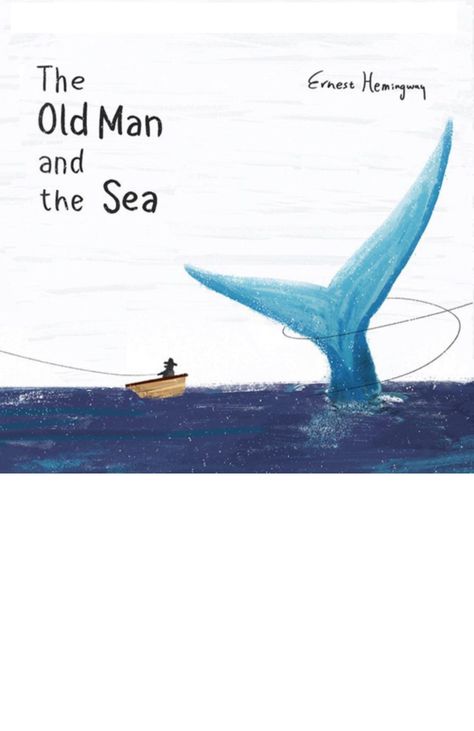 [Book Cover] The Old Man and the Sea The Old Man And The Sea Book Cover, The Old Man And The Sea Illustration, The Old Man And The Sea, Sea Book Cover, Immersive Design, Old Fisherman, Sea Illustration, Book Cover Illustration, Cover Illustration