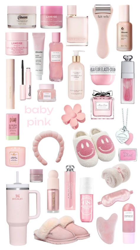 Girly Things To Buy Beauty Products, Pink Skin Art, Preppy Things To Buy, Girly Wishlist, Pink Princess Aesthetic, Thatgirl Aesthetic, Pink Gift Ideas, Vibes Outfit, Bday Wishlist