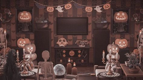 Spooky Living Room, Acnh Spooky, Acnh Halloween, Bug Images, Dream Address, Creepy Animals, Acnh Island Ideas, Animal Crossing Island Ideas, Animal Crossing Inspiration