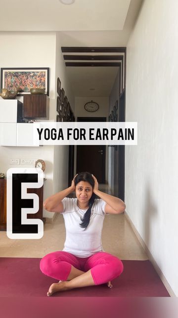 Prerna Love!Eat!Exercise! on Instagram: "#YogaForEarPain #A2ZYogaSeries #savepost #sharepost Please like, share, save and comment 🙏. Your each action motivates me to create more. If you are suffering from ear pain it can be unbearable but try these two yoga tips to improve ear health: For advance Practioners- Karnapidasana (Ear Pressure Pose) – this pose helps the spine stretch and control the pressure in the ears for balancing. For beginners/seniors and also a good practice to add to Ear Exercise, Ear Pressure, How To Pop Ears, Middle Ear, Ear Health, Balance Exercises, Love Eat, Yoga Tips, Ball Exercises