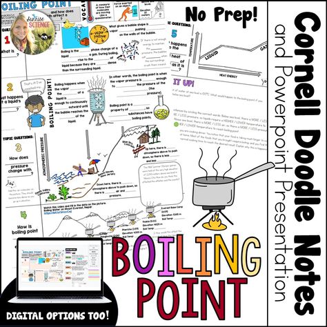 Property Of Matter, Cornell Doodle Notes, Note Taking Strategies, Middle School Science Teacher, Science Vocabulary, Cornell Notes, Note Doodles, Doodle Notes, Heat Energy