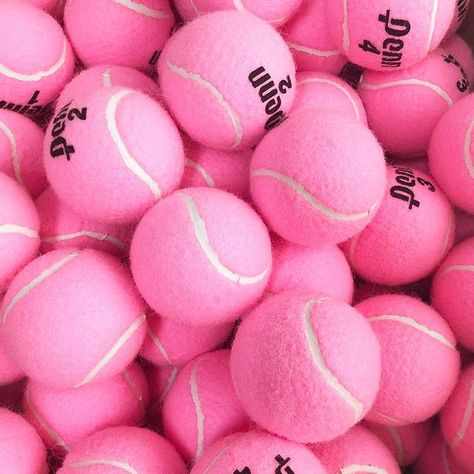 Tennis Widgets, Tennis Ball Aesthetic, Pink Tennis Aesthetic, Pink Tennis Balls, Tennis Essentials, Athletic Aesthetic, Tennis Aesthetic, Pink Tennis, Tennis Party