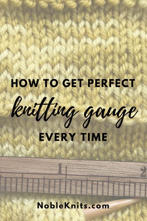 How to Get Perfect Knitting Gauge Gauge Knitting, Knitting Hacks, Bamboo Knitting Needles, Knitting Help, Knitting Basics, Knit Basket, Knitting Blogs, Vogue Knitting, Knitting Gauge