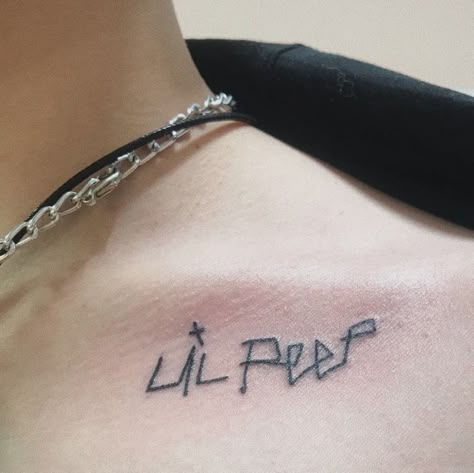 Lil Peep Tattoo, Peep Tattoo, Stick Poke Tattoo, Food Tattoos, Word Tattoo, Mouthwatering Food, Sharpie Tattoos, Crop Cami Top, Poke Tattoo