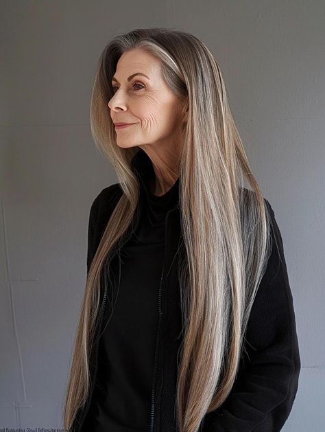 Long Haircuts For Women, Long Hair Older Women, Long Fine Hair, Intricate Hairstyles, Grey Hairstyles, Bed Heads, Women Haircuts Long, Gorgeous Gray Hair, Grey Hair Inspiration