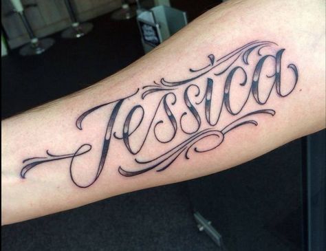 #name #tattoo #tattoos #ideas #designs #men #formen #menstattooideas My Name Tattoo, Last Name Tattoos, Foot Tattoo Quotes, Jessica Name, Curly Wurly, Names Tattoos For Men, Tattoo Design Hand, Tattoo Ideas Easy, Tattoos Love