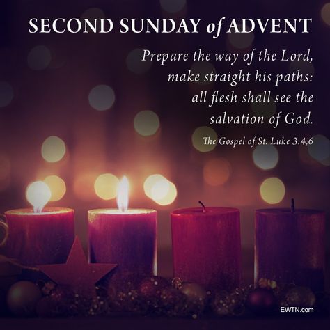 EWTN on Twitter: "#Today is the Second Sunday of #Advent! #EWTN #Catholic https://t.co/n7f1jeYMSq… " Third Advent Sunday, 2nd Sunday Of Advent Candle, 3rd Sunday Of Advent, Second Sunday Of Advent, Advent Images, Sunday Bible Verse, Advent Catholic, Advent Hope, Advent Sunday