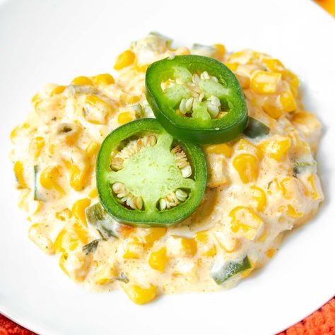 Jalapeño Corn Casserole, Corn Casserole With Cream Cheese, Casserole With Cream Cheese, Jalapeño Corn, On The Smoker, Cream Cheese Corn, Creamed Corn Recipes, Creamy Jalapeno, Cream Corn