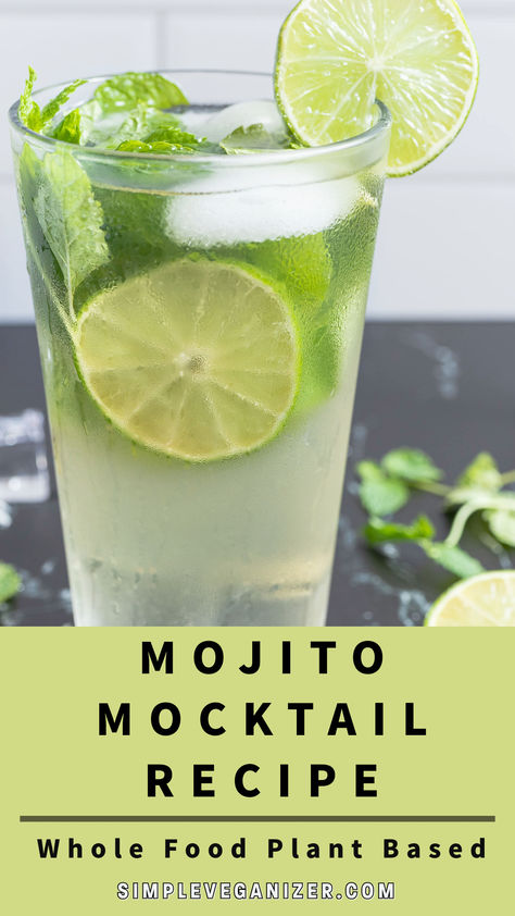 This refreshing Mojito Mocktail recipe is vegan and refined sugar-free. It’s perfect for healthy, warm-weather, or year-round party drinks. Made with fresh mint, lime juice, and sparkling water, it’s a simple and delicious way to cool down without alcohol or refined sugar. Healthy Party Drinks, Alcohol Free Drink Recipes, Honeydew Smoothie, Winter Mocktails, Vegan Beverages, Peach Banana Smoothie, Non Alcoholic Mojito, Mojito Mocktail, Alcohol Free Drinks