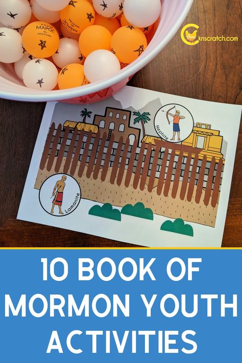 10 Book of Mormon Youth Activity Ideas — Chicken Scratch N Sniff Book Of Mormon Challenge Ideas, Book Of Mormon Minute To Win It, Book Of Mormon Activity Days, Book Of Mormon Charades, Book Of Mormon Primary Activity, Yw Activity Ideas, Youth Activity Ideas, Primary Activity Ideas, Lds Youth Activities