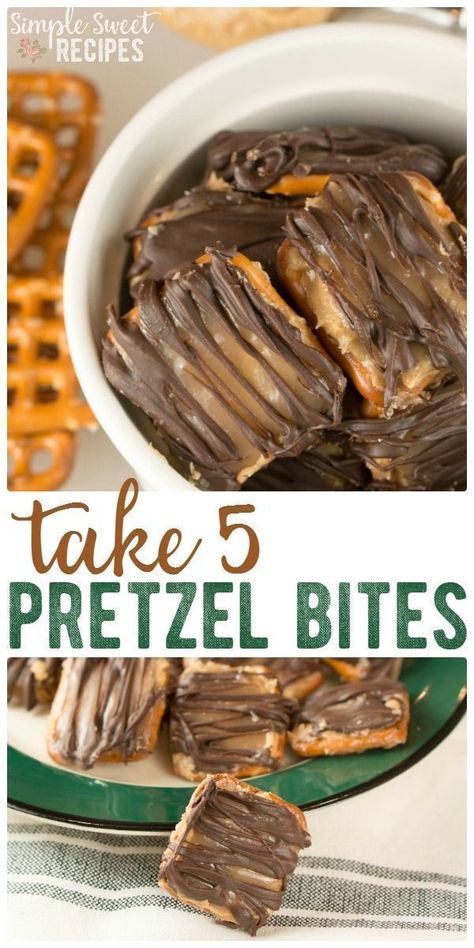 Homemade Take 5 Bars, Chocolate Brownies Recipe Homemade, Candy With Pretzels, Candy Bars Ideas, Take 5 Bars, Take 5 Candy Bar, Pretzel Bites Recipe, Pretzel Recipes, Chocolate Brownies Recipe