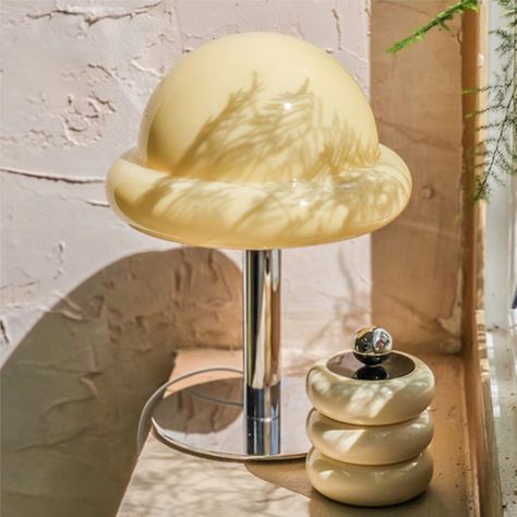 Ltalian DesignRetro Glass Mushroom Table Atmosphere Lamp Living Room Bedroom Bedside Decor Lamps simple night light Home Decor - AliExpress Glass Bedside Lamps, Tapestry Hanger, Bedside Decor, Mushroom Table, Atmosphere Lamp, Lamps Bedroom, Lamp Living Room, Translucent Glass, Light Home