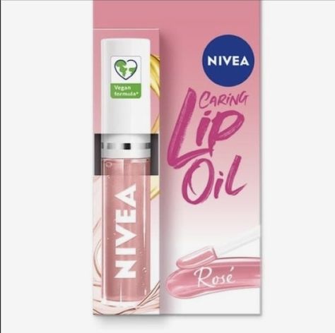 Nivea Lip Gloss, Lip Oil Nivea, Gloss Nivea, Best Lip Oils, Nivea Lip Oil, Glow Lip Oil, Nivea Lip Balm, Alat Makeup, Rose Lip