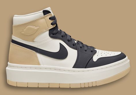 Tan And “Black Toe” Styling Lands On The Air Jordan 1 High Elevate Jordan 1 Elevate High, Jordan 1 Elevate, Styling Jordans, Pitch Dark, Black Color Combination, Vintage Trends, Air Jordan 3, Air Jordan 1 High, Swag Shoes