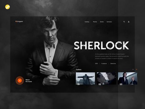 Online cinema - concept by Viacheslav Mykhailov Cinema Site, Cinema Design, Presentation Design Layout, Cute Birthday Pictures, Movie Website, Graphic Design Collection, Kitty Party, Web Design Projects, Website Banner