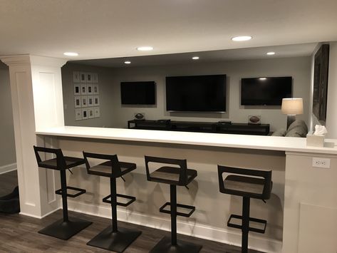 Black Basement Ceiling, Theatre Room Seating, Small Finished Basement Ideas, Home Theater Ideas, Basement Remodeling Diy, Basement Finish, Basement Decoration, Small Basement Remodel, Theater Rooms