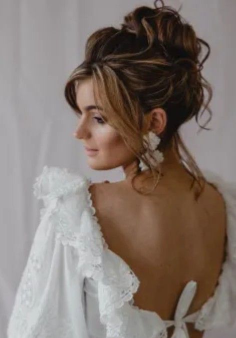 Wedding Updo With Clip In Extensions, Bride High Bun Hairstyles, Mother Of The Bride Hair Updo Classy, High Bun Updo, High Updo Wedding, High Bun Wedding, Bun Wedding, High Updo, Wedding Hair Trends