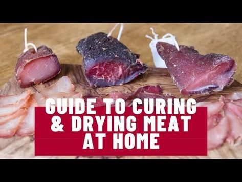 How To Dry Meat At Home, Homemade Salami, Curing Meat, Meat Curing, Cured Meat Recipes, Pig Meat, Dried Meat, Curing Salt, Beef Jerky Recipes