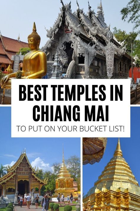 Looking for the absolute best temples in Chiang Mai? Check out this full list of Chiang Mai temples that you need to visit! Chang Mai Thailand, Chaing Mai Thailand, Cosmic Rays, Thailand Travel Destinations, Travel Malaysia, Thailand Honeymoon, Thai Islands, Travel Thailand, Itinerary Planning