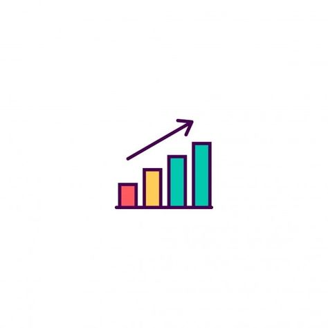 Graph Design Chart, Diagram Design Graphics, Progress Symbol, Line Chart Design, Line Graph Design, Growth Graphic Design, Business Icon Design, Statistics Design, Graph Logo