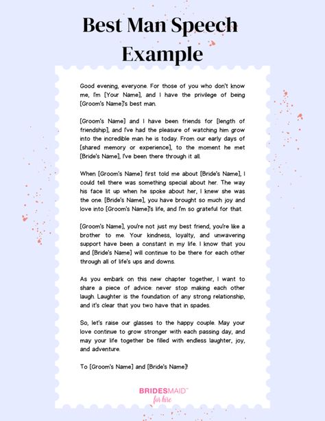 Best Man Speech Examples: 75 Funny and Sentimental Speeches - Bridesmaid For Hire Brother Best Man Speech, Best Man Speech Ideas, Groomsmen Speech, Short Best Man Speech, Best Man Speech Examples, Best Man Speech Template, Funny Wedding Toasts, Funny Best Man Speeches, Groomsman Speech