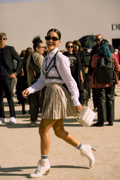 Plunging Dress, Lana Condor, 2024 Style, Paris Fashion Week Street Style, Popsugar Fashion, Summer Street, Plunge Dress, Street Style Summer, Lace Neckline