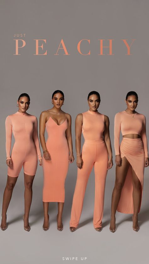 Peach Pants Outfit, Peach Dress Outfit, Peach Outfit, Peach Dresses, Peach Clothes, Peach Pants, Orange Outfits, Boujee Outfits, Orange Outfit