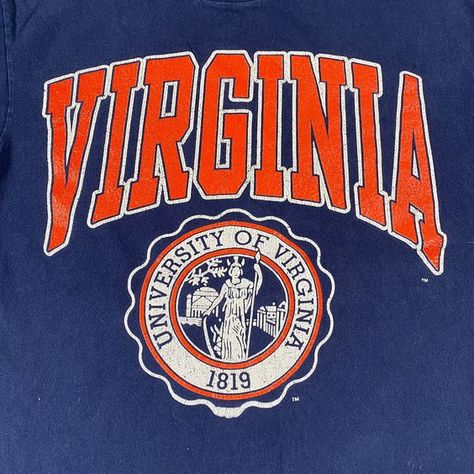 College Shirt, Harley Shirts, College Tees, University Shirt, Tshirt Printing Design, Vintage University, College Shirts, Charlottesville Va, University Logo