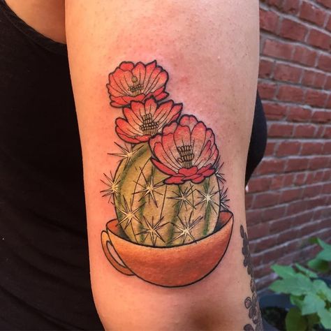 Makeup, Beauty, Hair & Skin | 25 Cactus Flower Tattoo Ideas For Your Beautiful but Prickly Soul | POPSUGAR Beauty Cactus Flower Tattoo, Dirt Bike Tattoo, Flower Tattoo Ideas, Flower Tattoo Meanings, Cactus Tattoo, Tattoo Wedding Rings, Cool Wrist Tattoos, Small Cactus, Old School Tattoo Designs