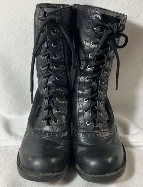 Check out Mudd Boots Women 6.5M Black Combat 90s Y2K Vintage 3" High Heel Lace Up Side Zip, the latest item I added on eBay! #eBay #eBaySeller Mudd Boots, Vintage Combat Boots, Boots Women, Boot Shoes Women, Y2k Vintage, Side Zip, High Heel, Combat Boots, Womens Boots