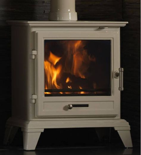 White & Cream Log Burners To Love This Year | Direct Stoves Cream Log Burner, Best Wood Burning Stove, White Stove, Granite Hearth, Small Stove, Snug Room, Multi Fuel Stove, Stoves Range, Log Burner