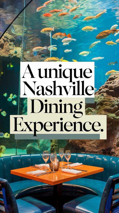 A Unique Nashville Dining Experience Aquarium Restaurant Nashville, Best Restaurant In Nashville, Aquarium Restaurant, Nashville Restaurants Best, Nashville Things To Do, Music Row, Nashville Trip, Grand Ole Opry, Restaurant Offers