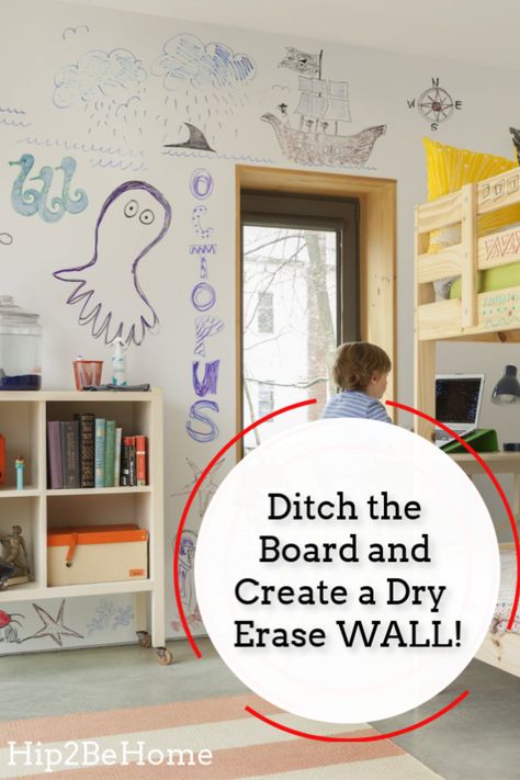 Dry Erase Board Playroom, Playroom Drawing Wall, Whiteboard Paint Wall, Dry Erase Wall Ideas, Whiteboard Wall Bedroom, White Board Paint Wall, Diy Whiteboard Wall, Whiteboard Wall Ideas, Playroom Whiteboard