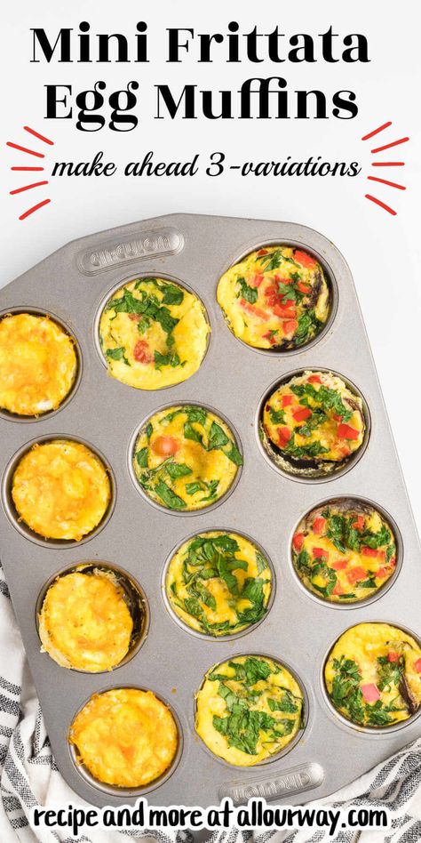 These high-protein mini frittata breakfast cups are filling, extremely tasty, and won’t create a mess in the kitchen - perfect for breakfast with the family or to pack for lunch! Take them on road trips and camping. The eggs cups are very convenient. Breakfast Muffin Quiche Recipes, Healthy Breakfast Egg Muffins Recipes, Veggie Frittata Muffins, Muffin Cup Frittata, Cupcake Omelette Breakfast Recipes, Egg Cups Breakfast Healthy Low Carb, Omelette Cups Egg Muffins, Ww Egg Cups Breakfast, High Protein Breakfast Frittata