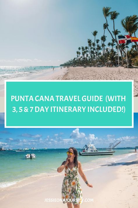 A collage with two photos of beautiful crystal clear sea and sandy beaches in punta cana. Trs Turquesa Punta Cana, Dreams Onyx Punta Cana, Punta Cana Excursions, Punta Cana Travel, Punta Cana Beach, Saona Island, Punta Cana Resort, Best All Inclusive Resorts, All Inclusive Vacations