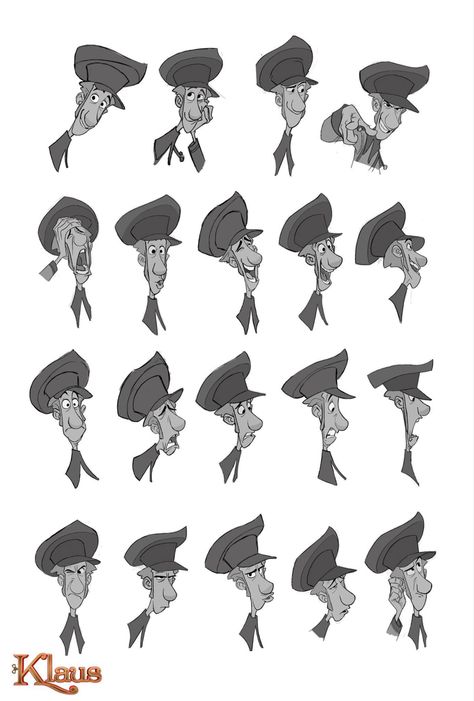 Klaus Movie, Sergio Pablos, Traditional Animation, Expression Sheet, Spa Studio, Drawing Expressions, The Spa, Character Design Animation, Character Sheet