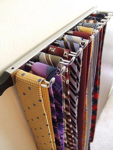 Tie Rack (Closetmaid) | Flickr - Photo Sharing! Mens Closet Organization, Diy Hat Rack, Tie Storage, Tie Hanger, Simple Closet, Tie Organization, Tie Rack, Men Closet, Clean Towels